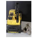 Vintage Tonka Mighty Crane Truck with Metal Clamshell Bucket