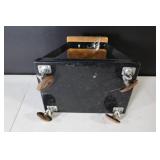 Vintage Red Gasoline Can and NAPA Tools & Equipment Rolling Cart