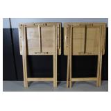 Pair of Wooden Folding TV Trays
