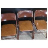 Set of 5 Samsonite Brown Folding Chairs