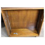 Vintage Wooden Bookcase with Adjustable Shelves and Tapered Legs