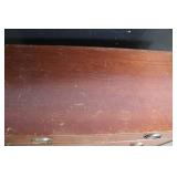 Vintage 4-Drawer Wooden Dresser with Brass Handles