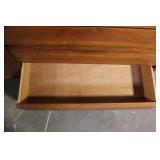 Mid-Century Modern Wood Dresser with Cabinet and Drawers