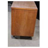 Mid-Century Modern Wood Dresser with Cabinet and Drawers