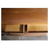 Mid-Century Modern Wooden Dresser with Brass Accents