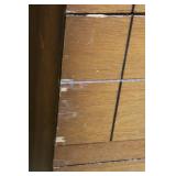 Mid-Century Modern Wooden Dresser with Brass Accents