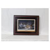 Framed Winter Evening Horse-Drawn Sleigh Artwork by Terry Redlin