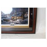 Framed Winter Evening Horse-Drawn Sleigh Artwork by Terry Redlin