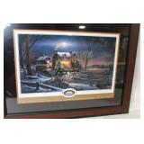 Framed Terry Redlin Print - And Came By Good Will Benefactors