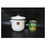 Vintage Combinet Nursery Diaper Pail and Karo Pancake Syrup Tin