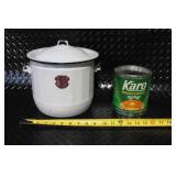 Vintage Combinet Nursery Diaper Pail and Karo Pancake Syrup Tin