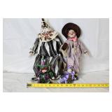 Collection of 4 Vintage Clown and Jester Dolls