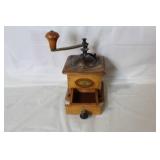 Vintage Fabbrica Nazionale Manual Coffee Grinder with Wood Handle