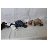 Set of 3 Vintage Clown Dolls with Mixed Materials