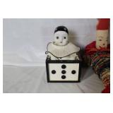 Collection of 2 Vintage Jack-in-the-Box Clown Toys