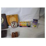Mixed Lot of Military Plaques, Game Sets, Patches, and Small Collectibles