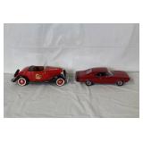 Pair of Diecast Model Cars - 1934 Coca-Cola Roadster & 1969 Dodge Charger