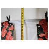 Pair of Vintage Floral Art Posters with Pink Blossoms and Green Vase 37x23 in