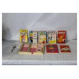 Vintage Book and Toy Collection Including Dennis the Menace, Heathcliff, Fashion Plates, and Joke Book