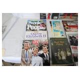 Collection of Political and Historical Magazines and Books Featuring Trump, Kennedys, and More