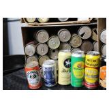 Large Collection of Vintage Beer Cans and Bottle Assorted Brands
