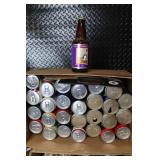 Large Collection of Vintage Beer Cans and Bottle Assorted Brands