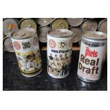 Large Collection of Vintage Beer Cans and Bottle Assorted Brands