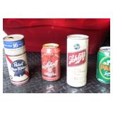 Large Collection of Vintage Beer Cans and Bottle Assorted Brands