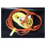 Lot of Extension Cords, Timers, Electrical Adapters, and Wrap-It Straps