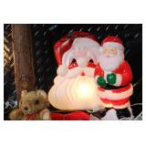 Large Assorted Vintage Christmas Decor Collection with Lighted Figures and Tree