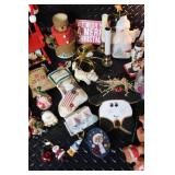 Large Assorted Vintage Christmas Decor Collection with Lighted Figures and Tree