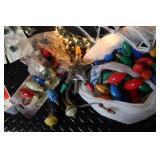 Large Lot of Vintage Christmas Lights and Lighted NOEL Signs