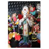 Large Collection of Clown Figurines, Plush, and Ornaments