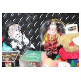 Large Collection of Clown Figurines, Plush, and Ornaments