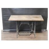 Vintage Singer Treadle Sewing Machine Table with Cast Iron Base