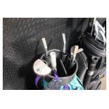 Lot of 3 Golf Club Sets with Bags and Pull Carts