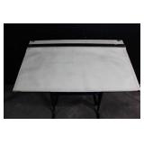 Mayline Mobile-D Adjustable Drafting Table with Black Metal Base