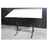 Mayline Mobile-D Adjustable Drafting Table with Black Metal Base