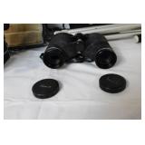 Vintage Sankyo Super CM 400 Movie Camera, Vixen Binoculars, and Vistar Tripod Set