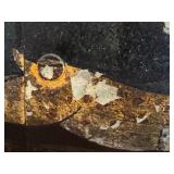 UL - Large Vintage Hand Painted Metal Rice Container with Indian Hunting Scene