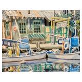 LLSTR - Paul Arsenault Signed Framed Original Watercolor Coastal Scene