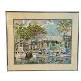 LLSTR - Paul Arsenault Signed Framed Original Watercolor Coastal Scene