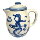 PTRY - M.A. Hadley Ski Scene Ceramic Pitcher, 4 Dinner Plates, 5 Salad Plates