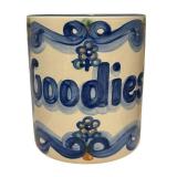 PTRY - Set of 3 M.A. Hadley Pottery Canisters Goodies Cow Hen Assorted Sizes