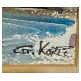 LLSTR - Pair of Framed Gerald Korte Original Watercolor Paintings