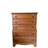 LLBR - Vintage Davis Cabinet Company Chambord Walnut Chest on Chest
