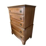 LLBR - Vintage Davis Cabinet Company Chambord Walnut Chest on Chest