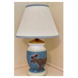 LLBR - Stoneware Moose Table Lamp with Shade