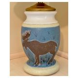 LLBR - Stoneware Moose Table Lamp with Shade