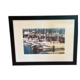 LLBR - Professionally Framed David Matthew Photographic Print - Boats at Harbor
